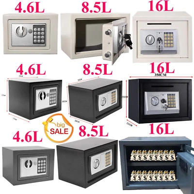 SECURE DIGITAL STEEL SAFE ELECTRONIC HIGH SECURITY HOME OFFICE MONEY SAFETY BOX - Image 1 of 4