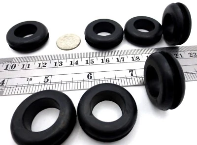 FASTENER DEPOT 7/8" Hole Fit Rubber Bushing Grommet For 1/8" Thick Panel, Has 5/8" ID, Durable!