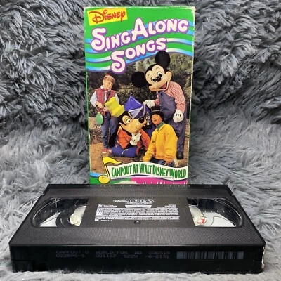 Disney Sing Along Songs VHS Tape Campout At Walt Disney World Mickey Mouse Rare - Image 1 of 4