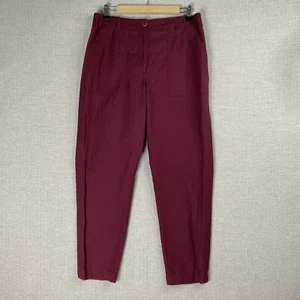 Pantalone Talbots donna 10 vino rosso utility slim cargo elasticizzato caviglia vita alta nuovo con etichette - Foto 1 di 9