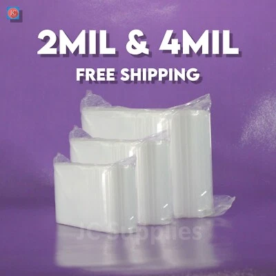 Zip Clear 100 1000 Reclosable Lock 2-Mil 4Mil Plastic Seal 2"-15" Top /Lock Bags - Imagem 1 de 4