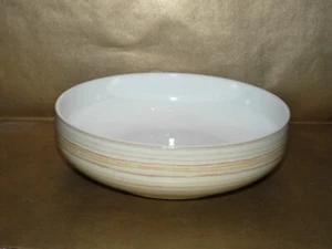 denby caramel stripes large round open serving dish / bowl 9.75" diameter - Picture 1 of 3