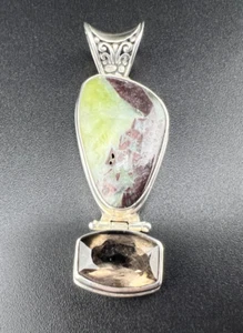 SARDA STERLING SILVER 925 MULTI-GEMSTONE PENDANT - Picture 1 of 6