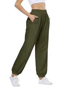 Womens High Waisted Sweatpants Joggers Workout Yoga Pants Pockets New FAST SHIP - Picture 1 of 11