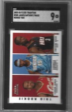 2003-04 FLEER TRADITION SGC 9 ROOKIE LEBRON JAMES CARMELO ANTHONY DWAYNE WADE