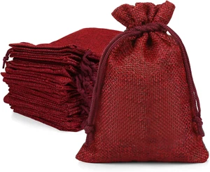 24PCS Christmas Drawstring Gift Bags Drawstring Pouch Burlap Wedding Favor Gift - Picture 1 of 9