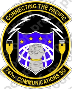 AUFKLEBER USAF 747TH COMMUNICATIONS SQUADRON - Bild 1 von 1