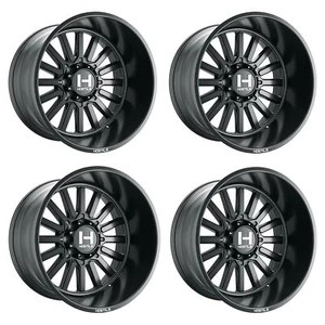 Set 4 20" Hostile H127 Titan Asphalt 20x9 Wheels 8x6.5 0mm Truck Rims 8 Lug - Picture 1 of 7
