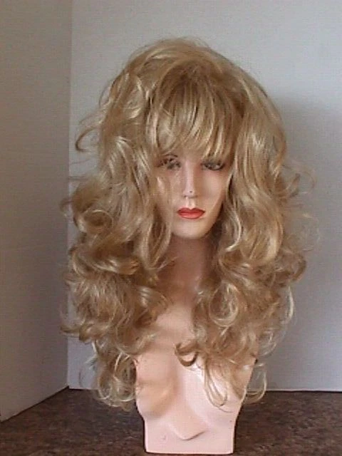 ¡PELUCAS MARCA ELITE! TAN SEXY LARGO HINCHABLE RIZOS COMPLETOS FLEQUILLO PELO GRANDE GLAMOUR NATURAL Foto 1 de 1