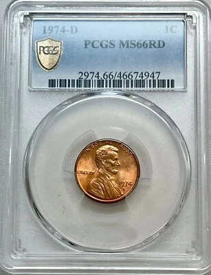 1974-D Lincoln Cent PCGS MS66RD - Image 1 of 4