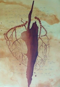 GUILLERMO CONTE EL CORAZON HAND SIGNED NUMBERED LITHOGRAPH ARGENTINA 39"x27" - Picture 1 of 4