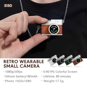 Mini cámara digital retro 1080P HD con pantalla portátil pequeña grabadora de video DV - Imagen 1 de 28