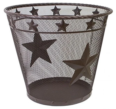 Metal Wire Star Western Mesh Waste Basket Cover