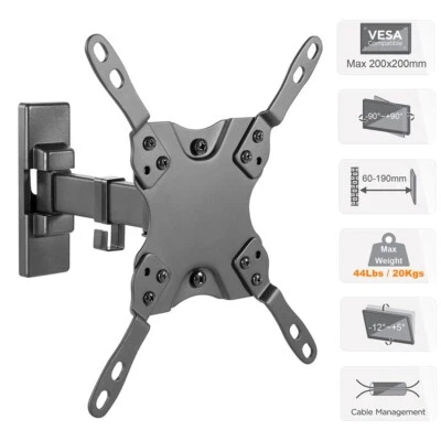 TV Mount Bracket w/ 7.5" Arm Tilt Swivel For 13 15 20 28 30 38 40 42" LED VESA - Image 1 of 4