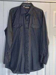 Western Vintage Gold Collection by Karman Button-up Shirt Men's Pearl Snap Sz XL - Picture 1 of 5