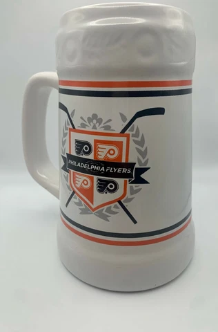 Philadelphia Flyers Tall White Beer Stein Cover