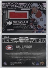 2022-23 SPx UD Black Obsidian Rookies Jersey /499 Juraj Slafkovsky Rookie RC