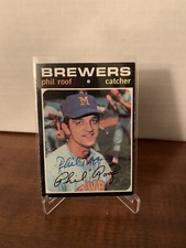 Phil Roof Signed 1971 Topps Card Auto Milwaukee Brewers Autograph