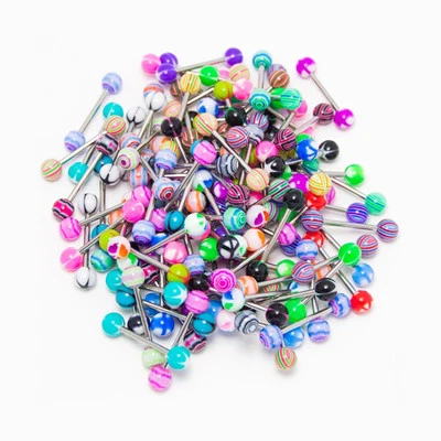 Acrylic Surgical Steel 14ga Barbell 40 Pack - Image 1 of 4