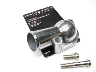Spectre Chrome Plated Aluminum Thermostat Housing Water Neck 66-up Chevy SBC BBC - Image 1 of 3