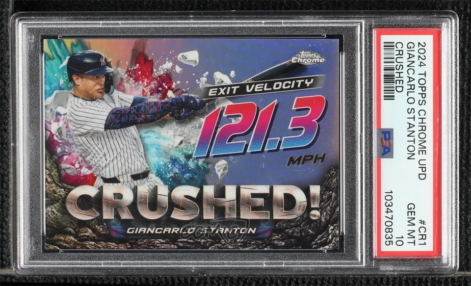 2024 Topps Chrome Update Crushed Giancarlo Stanton #CR-1 PSA 10 GEM MT - Image 1 of 2