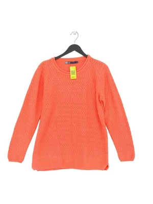 Isle Women's Jumper M Orange 100% Acrylic Round Neck Pullover - Image 1 of 4