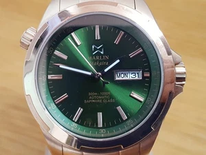 Mens Rose-Gold LTD EDT Marlin Makaira Green Day Date Automatic 300m Divers Watch - Picture 1 of 13