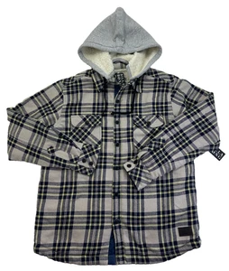 Chaqueta forrada de sherpa con capucha BILLABONG para hombre talla M negra/gris camisa con capucha nueva - Imagen 1 de 14