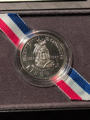 Uncirculated Proof 1989-S Mint Bicentennial of Congress Clad Comm Half Dollar - Image 1 of 4