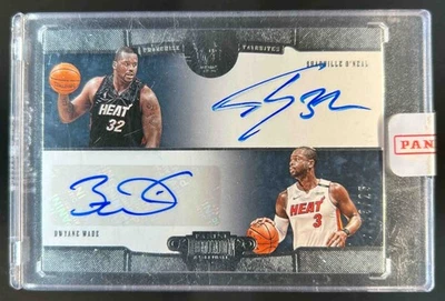Dominion Dwyane Wade Shaquille O'Neal 2018-19 favoritos de la franquicia doble automático #/25 Foto 1 de 2