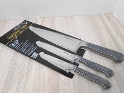 Juego de cuchillos de chef profesionales Farberware de 3 piezas cuchillo utilitario dentado para chef, pelar Foto 1 de 4