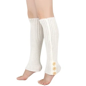 Damen Knöpfe Stiefel Überzieher Damen Strick Stulpen Lange Socken - Bild 1 von 1