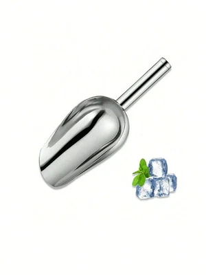 Stainless Steel Ice Cube Flour Scoop Kitchen Bar Tools Buffet Nut Grain Shovel - Image 1 of 4