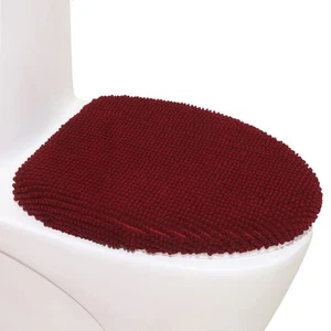 Chenille Toilet Lid Cover Shag Soft and Absorbent, Comfortable Bathroom Toile... - Picture 1 of 4