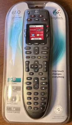 Logitech Harmony 650 Universal Color Screen Remote NEW SEALED 915-000159 - Image 1 of 3
