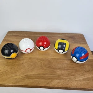 Mega Construx Empty Pokemon Pokeball Ball Lot Of 5 - Picture 1 of 5
