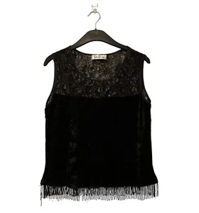 Betty Barclay Lace Top Size 14 Vintage 80’s Sleeveless Beaded Gatsby Embellished - Picture 1 of 8