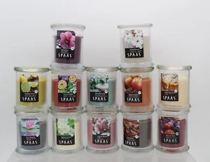 SPAAS Glass Jar Candle with Lid 60 Hours Choice of 12 Fragrances Home Scented - Picture 1 of 26