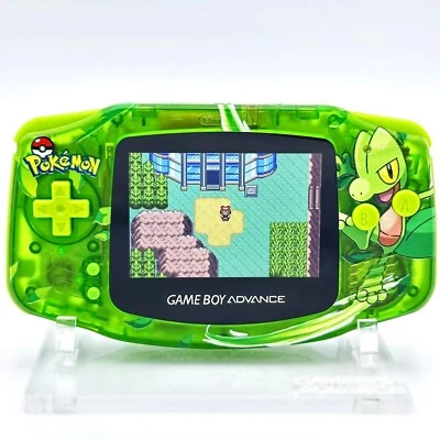Game Boy Advance GBA Personalizado IPS Pantalla Retroiluminada UV Impreso Shell Treecko Pokemon Foto 1 de 4
