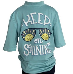 new Cat & Jack "Keep On Shining" RASH GUARD beach top sz M 8-10y swimming shirt - Picture 1 of 4