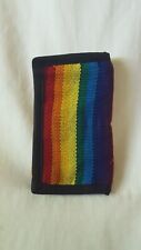 Cotton Trifold Rainbow Wallet Handmade Guatemalan Billfold 
