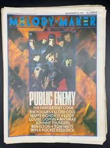 Melody Maker November 28 1987 Public Enemy Pogues LLoyd Cole Happy Mondays Waits - Picture 1 of 1