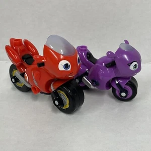 Ricky Zoom & Toot Action Figures Motorcycle Toy Vehicles Red & Purple - Read - Picture 1 of 8