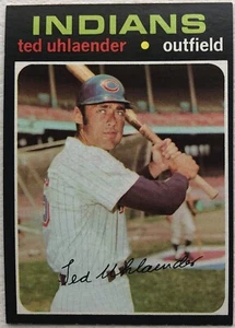 1971 Topps Baseball Card #347 Ted Uhlaender Cleveland Indians  - Picture 1 of 2
