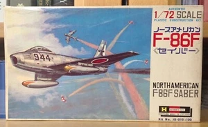 Hasegawa 1:72 F-86F Sabre Vintage Model Airplane Kit JS-015-100, Complete - Picture 1 of 4