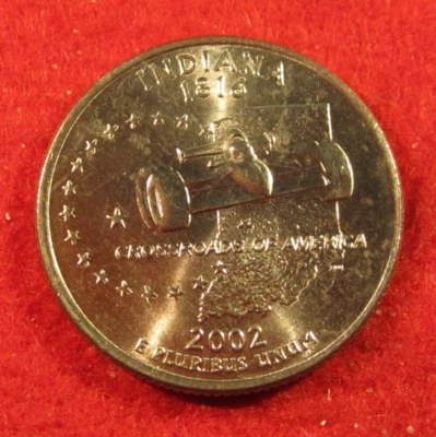 2002 D Denver Indiana State Clad Quarter - UNC - Bright Silver Color - Image 1 of 3