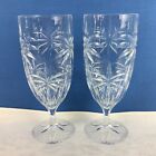 Shannon Godinger Crystal South Beach Palms (2) Water Or Iced Tea Goblets Vguc