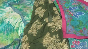VTG LOT 3 SCARVES Silken by Berkshire Floral-Made Italy/HAND PRINTED MADE JAPAN - Picture 1 of 4