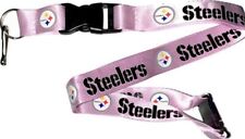 NFL Breast Cancer Pittsburgh Steelers Pink Black Buckle Keychain Lanyard