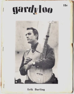 Gardyloo Número # Uno 1: Abril 1959 Revista Folksong Cubierta Erik Darling - Imagen 1 de 1